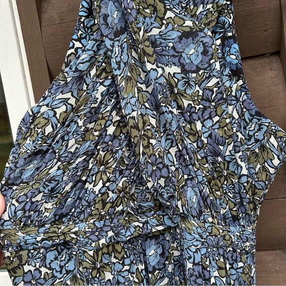Veronica Beard Florencia Floral Maxi Dress Blue Multi Size 16 - Picture 6 of 15